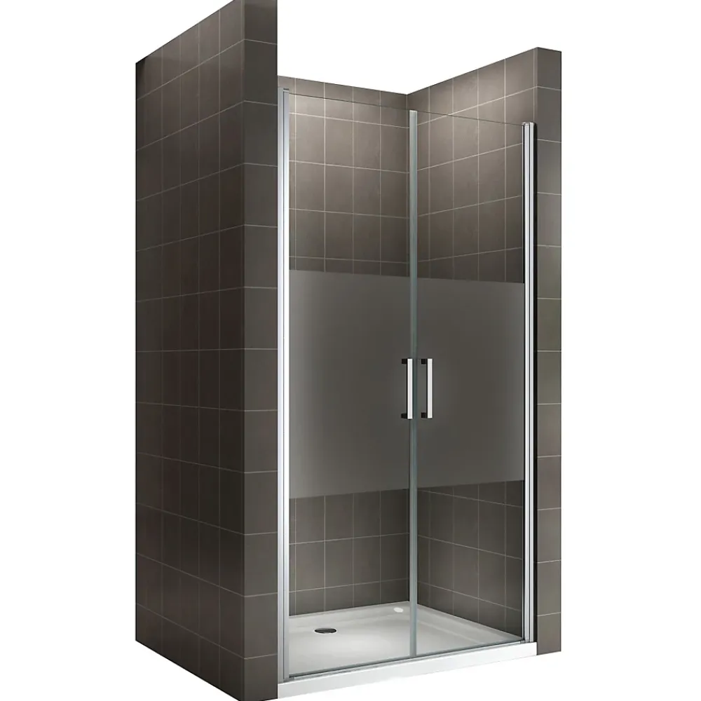 Porte De Douche|Saniverre Porte de douche KAYA H.180 réglable de 77 à 80 cm verre 6 mm semi-opaque -