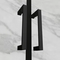 Porte De Douche|Saniverre Porte de douche KAYA-BLACK H. 180, l. 71-74 cm, verre transparent 6 mm anticalcaire -