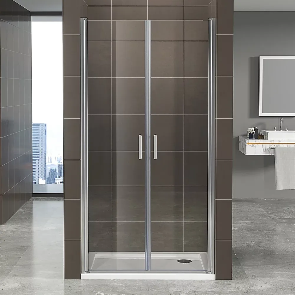 Porte De Douche|Saniverre Porte de douche KIMI H.190 largeur réglable 91 à 94 cm verre transparent -