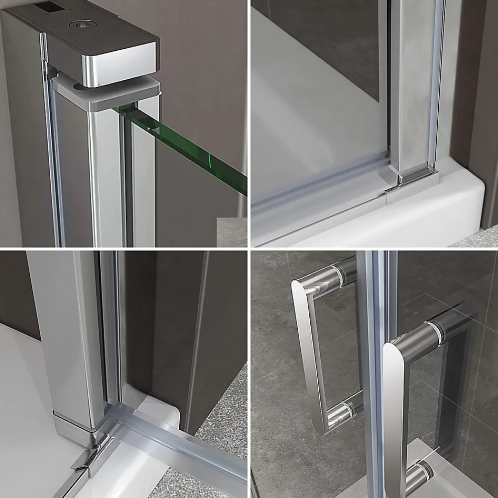 Porte De Douche|Saniverre Porte de douche KIMI H.190 largeur réglable 91 à 94 cm verre transparent -