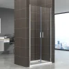 Saniverre Porte de douche KIMI H.180 largeur réglable 88 à 91 cm verre transparent -