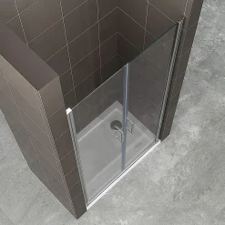 Saniverre Porte de douche KIMI H.180 largeur réglable 88 à 91 cm verre transparent -