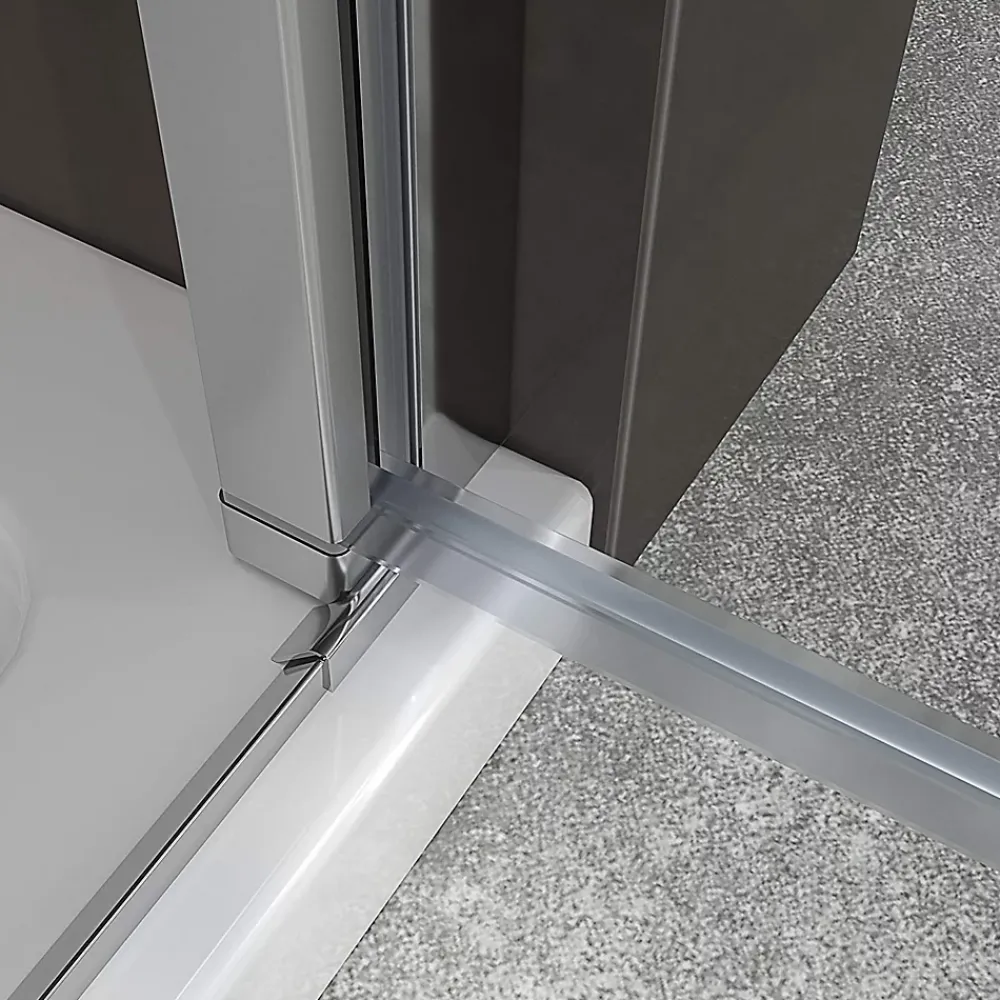 Saniverre Porte de douche KIMI H.180 largeur réglable 88 à 91 cm verre transparent -
