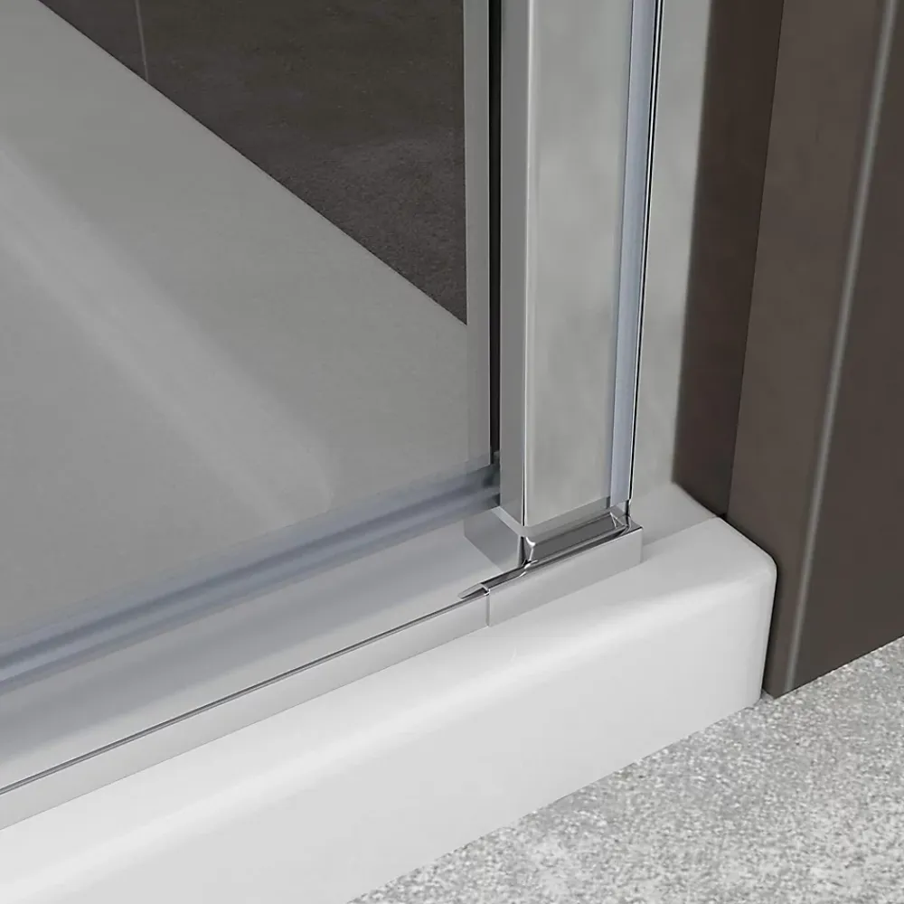 Saniverre Porte de douche KIMI H.180 largeur réglable 88 à 91 cm verre transparent -