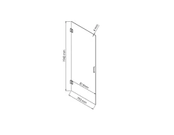 Porte de douche pivotante l.79,3 cm pour cabine Serenity l.90 cm