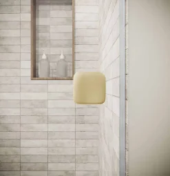 Aurlane Porte de Douche Pivotante 80x180 cm en Verre Trempe 5 mm - Finition Or Brosse - GOLD ELEMENTARY