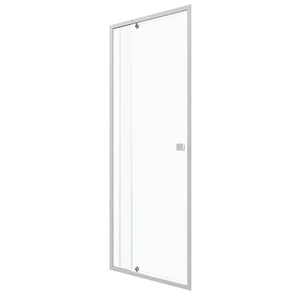 Galedo Porte de douche pivotante blanc Spot transparent 70 à 80cm