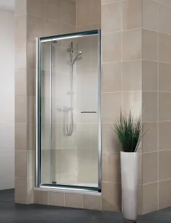 Porte De Douche|Schulte Porte de douche pivotante largeur extensible de 89 à 101cm, H. 185 cm, verre transparent, profilé chromé, Impériale