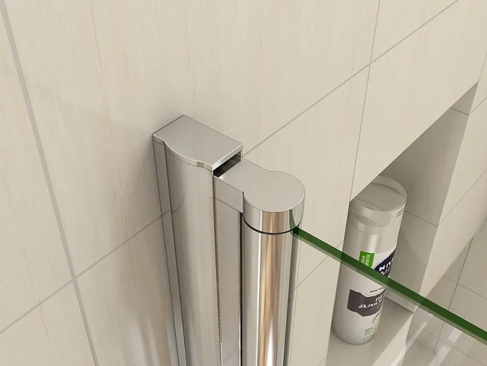 Porte De Douche|AICA Sanitaire Porte de douche pivotante 76cm en 6mm verre anticalcaire Installation en niche Hauteur 187cm