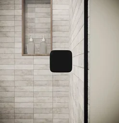 Porte De Douche|Aurlane Porte de Douche Pivotante 70x180 cm en Verre Trempe 5 mm - Finition Noire - DARK ELEMENTARY