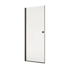 Porte De Douche|Aurlane Porte de Douche Pivotante 70x180 cm en Verre Trempe 5 mm - Finition Noire - DARK ELEMENTARY