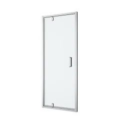 Porte De Douche|GoodHome Porte de douche pivotante axe excentré l.80 cm x H.195 cm, verre transparent, profilés alu chrome, Ledava