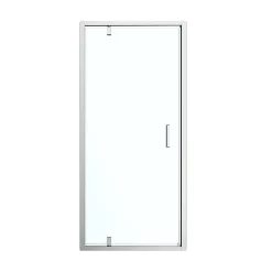 Porte De Douche|GoodHome Porte de douche pivotante axe excentré l.80 cm x H.195 cm, verre transparent, profilés alu chrome, Ledava