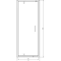 Porte De Douche|GoodHome Porte de douche pivotante axe excentré l.80 cm x H.195 cm, verre transparent, profilés alu chrome, Ledava