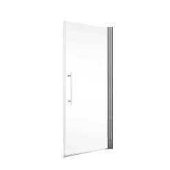 Schulte Porte de douche pivotante l.70 x H.192 cm, verre transparent anticalcaire, profilé chromé, NewStyle