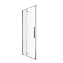 GoodHome Porte de douche pivotante Ezili transparent alu brossé 90 cm