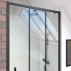 Porte De Douche|Galedo Porte de douche pivotante noir FactorX 90cm
