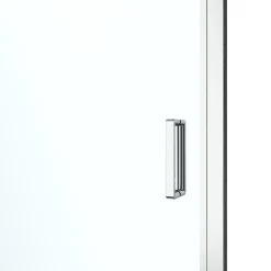 GoodHome Porte de douche pivotante l.90 x H.195 cm, verre transparent, profilés alu chrome, Ledava