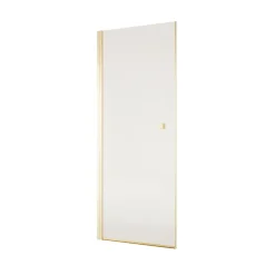 Porte De Douche|Aurlane Porte de Douche Pivotante 90x180 cm en Verre Trempe 5 mm - Finition Or Brosse - GOLD ELEMENTARY
