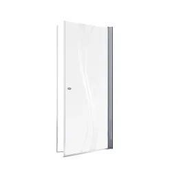 Porte De Douche|Schulte Porte de douche pivotante l.80 x H.192 cm, verre transparent anticalcaire, décor Liane, profilé chromé, NewStyle