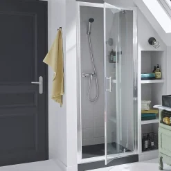 Porte De Douche|Cooke & Lewis Porte de douche pivotante Onega transparente 80 cm