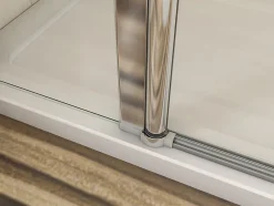 AICA Sanitaire Porte De Douche Pivotante 120x187cm Porte De Douche Avec 1 élément Fixe En 6mm Verre Anticalcaire