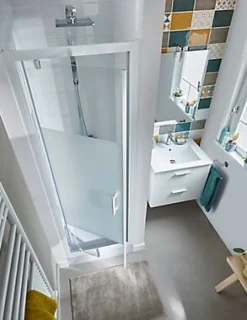 Cooke & Lewis Porte de douche pivotante Onega sérigraphié 70 cm