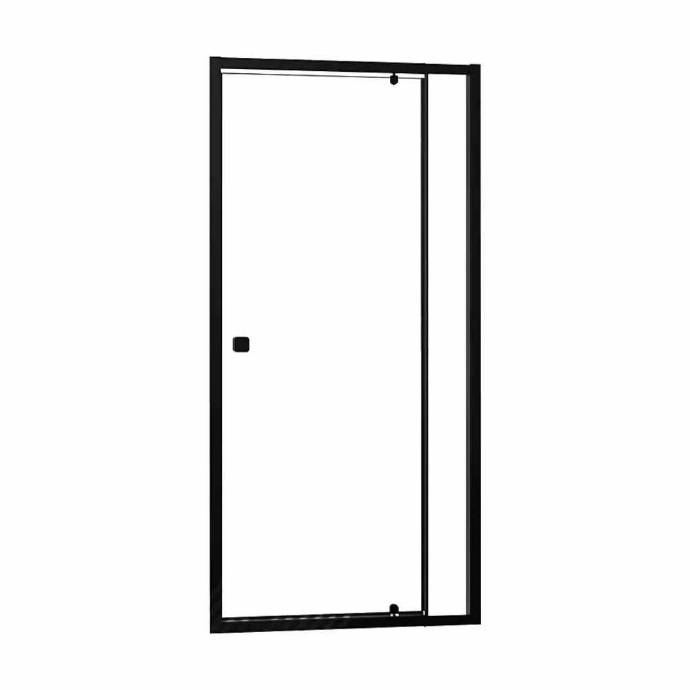 Aurlane Porte de douche Pivotante Noir 70-80x185cm - Extensible de 69 à 80 cm - BLACK SLIDE 70 80