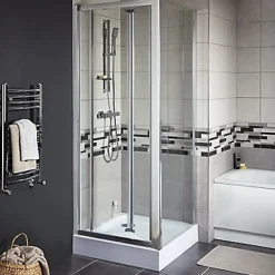 Porte De Douche|Cooke & Lewis Porte de douche pliante Onega transparent 80 cm