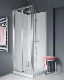 Porte De Douche|Cooke & Lewis Porte de douche pliante Onega transparent 80 cm