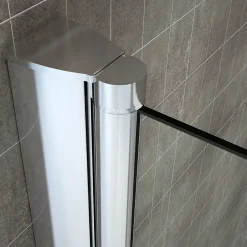 Porte De Douche|Saniverre Porte de douche pliante MONA H.195 - largeur réglable de 84 à 88 cm verre transparent -