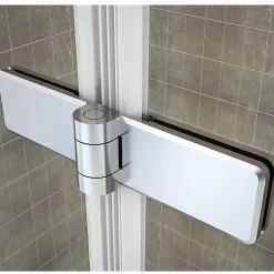 Porte De Douche|Saniverre Porte de douche pliante MONA H.195 - largeur réglable de 84 à 88 cm verre transparent -