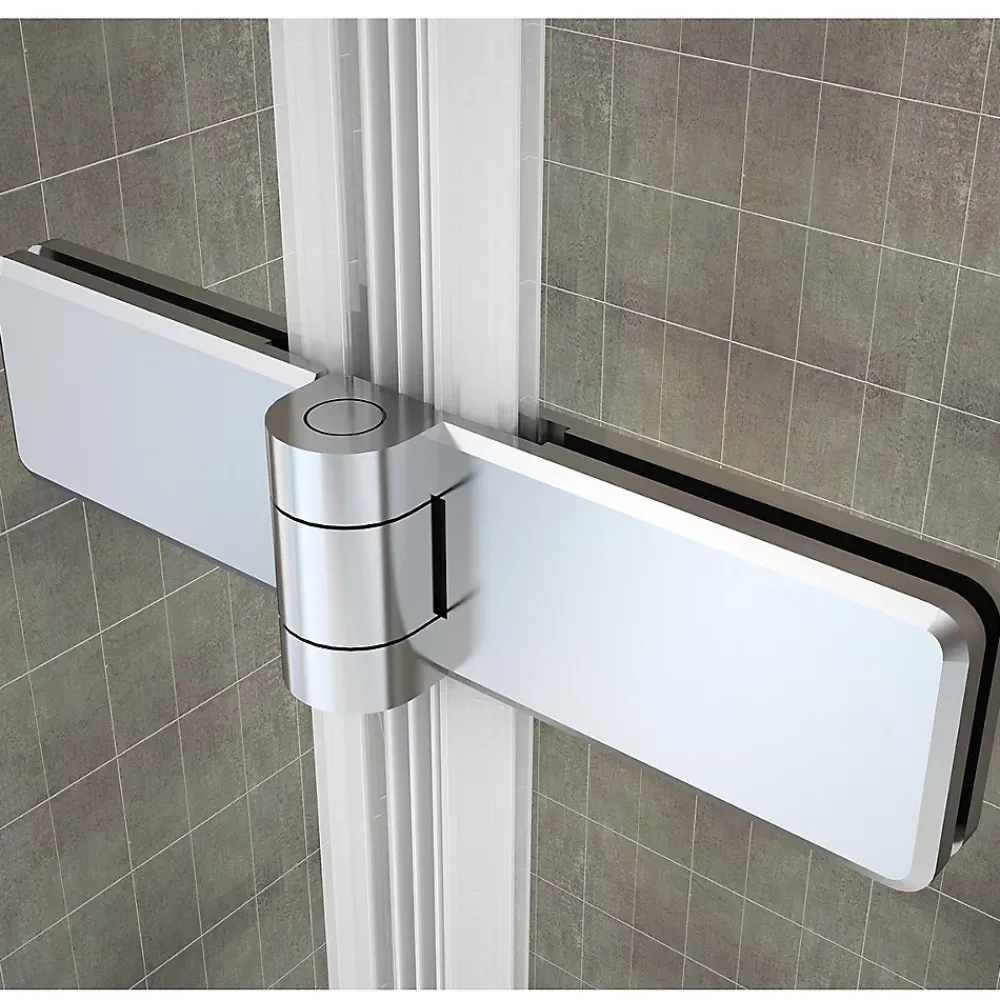 Porte De Douche|Saniverre Porte de douche pliante MONA H.195 - largeur réglable de 84 à 88 cm verre transparent -