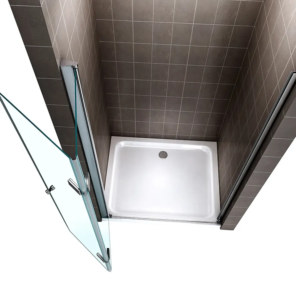 Porte De Douche|Saniverre Porte de douche pliante MONA H.195 - largeur réglable de 76 à 80 cm verre transparent -