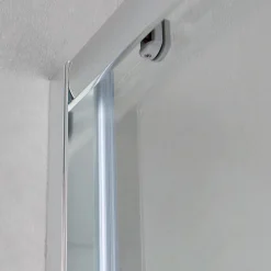 Kiamami Valentina Porte de douche pour niche 130 cm verre clair réversible - new giada