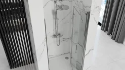 Porte De Douche|Rea Porte De Douche Molier 80 Chrome + Profilé