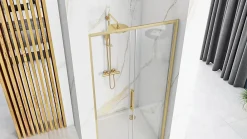 Rea Porte De Douche Rapid Slide 110 Brush Gold