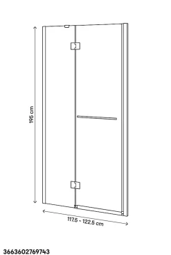 Porte De Douche|GoodHome Porte de douche semi pivotante Naya transparent 120 cm