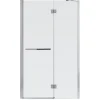 GoodHome Porte de douche semi pivotante Naya transparent 100 cm