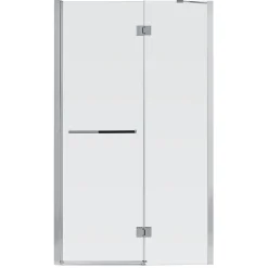 GoodHome Porte de douche semi pivotante Naya transparent 100 cm
