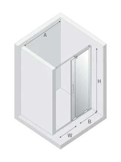 Otitec Porte de Douche Simple - 120 x 200 - GUNMETAL - SMART