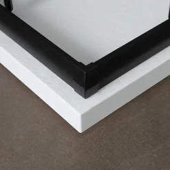 Kiamami Valentina Porte De Douche 80X100 H 190 Profilé Noir Mat Verre Clair - City