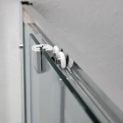 Kiamami Valentina Porte De Douche 80X80 Transparente Portes Coulissantes Profilés Chromés - Giada