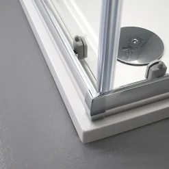 Kiamami Valentina Porte De Douche 80X80 Transparente Portes Coulissantes Profilés Chromés - Giada