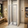 Porte De Douche|AICA Sanitaire Porte de douche 100x185cm en verre trempé porte de douche pliante vers l'intérieur installation en niche