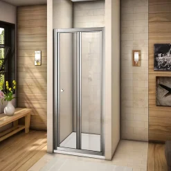 Porte De Douche|AICA Sanitaire Porte de douche 100x185cm en verre trempé porte de douche pliante vers l'intérieur installation en niche
