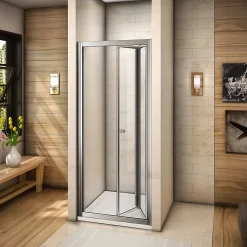 Porte De Douche|AICA Sanitaire Porte de douche 100x185cm en verre trempé porte de douche pliante vers l'intérieur installation en niche