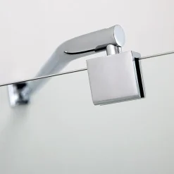 Kiamami Valentina Porte double articulée pour baignoire en verre clair - giada