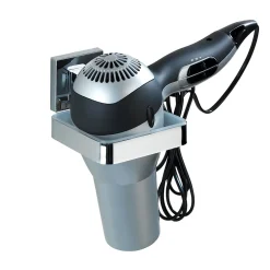 Wenko Porte sèche-cheveux en acier inox Quadro