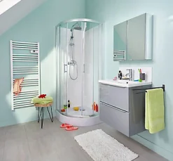 Porte De Douche|Cooke & Lewis Portes de douche angle circulaire Onega transparent 80 x 80 cm